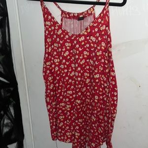 Flowy floral spaghetti strap shirt size 3X